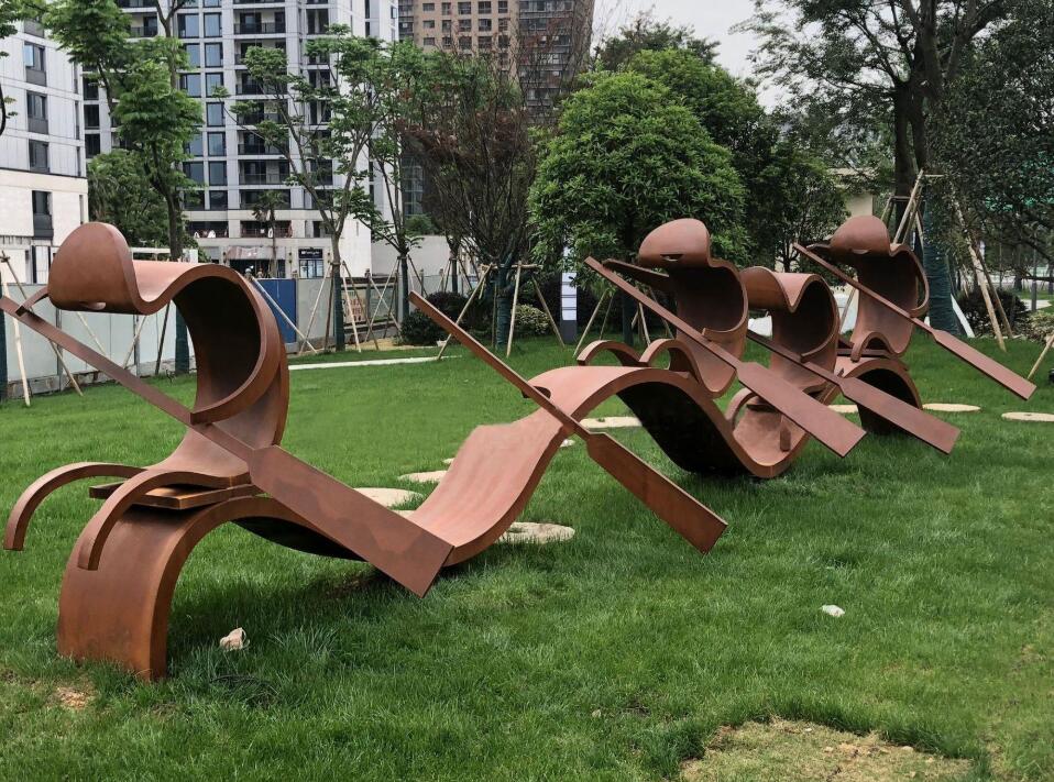 措美锈钢板造型